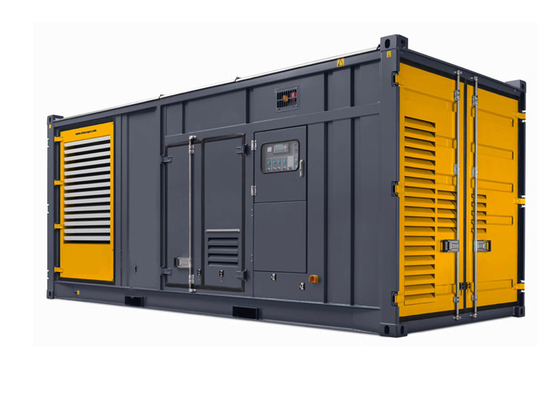 गुणवत्ता  12 Cylinder Water Cooled 1200kw 1500kva Container Diesel Generator Set फैक्टरी