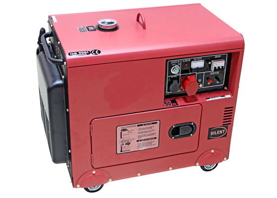 डीजल की शक्ति 5000W 5 किलोवाट छोटे पोर्टेबल बिजली जनरेटर मूक प्रकार 186 एफएईई इंजन
